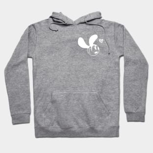 Oswald White Heart Graphic Hoodie